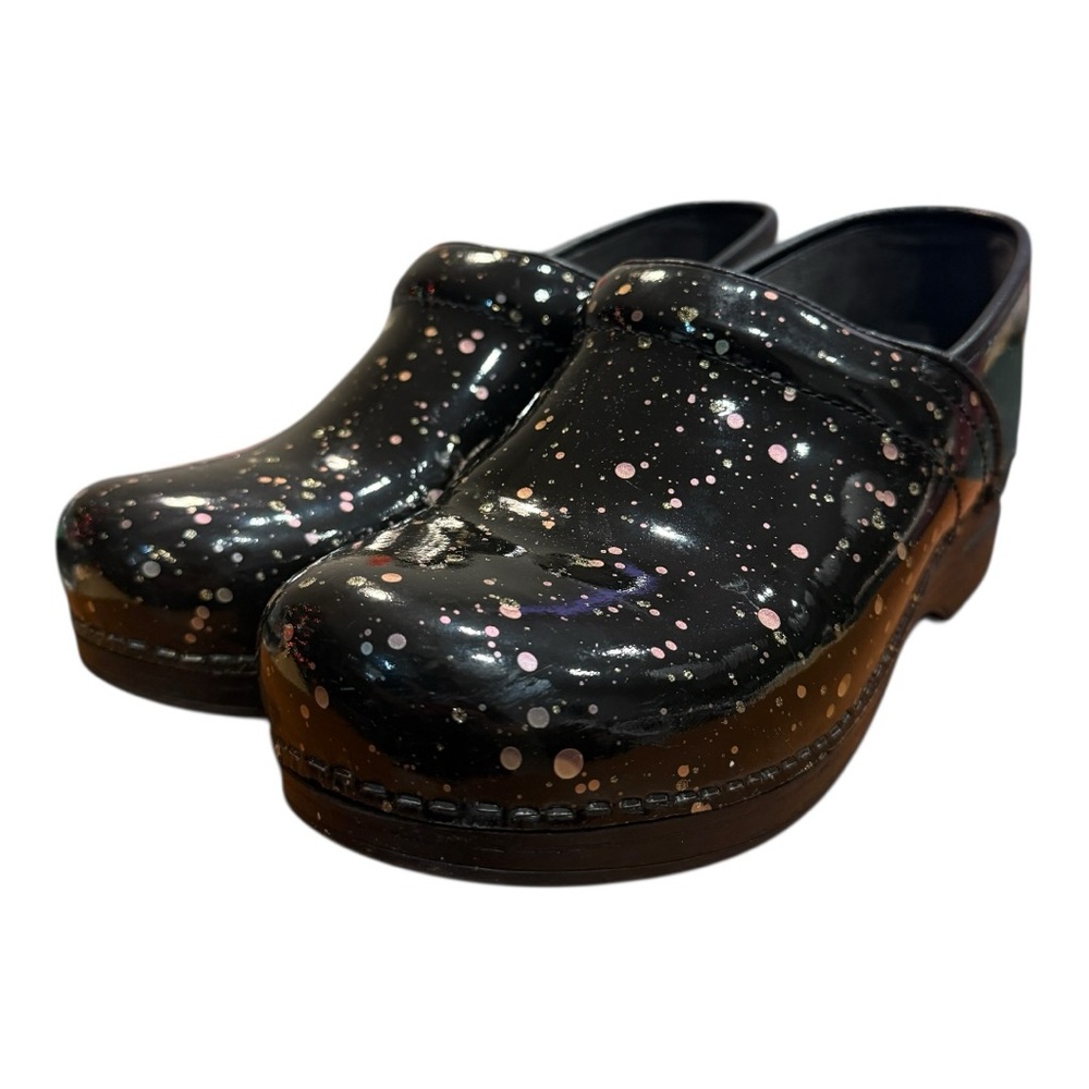 Dansko Professional XP Black Speckled Patent Clogs Women’s Sz 40 (US 9.5-10)